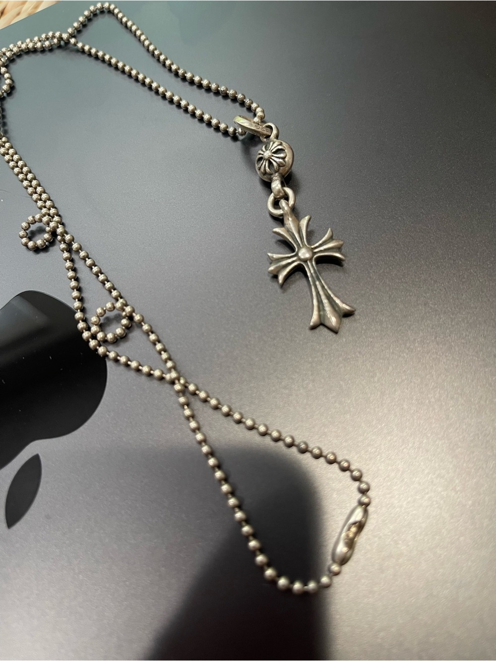 Chrome Hearts Silver Fleur Cross Pendant Necklace - Picture 3 of 5